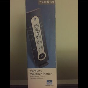 Wireless weather station w/ temperature sensor